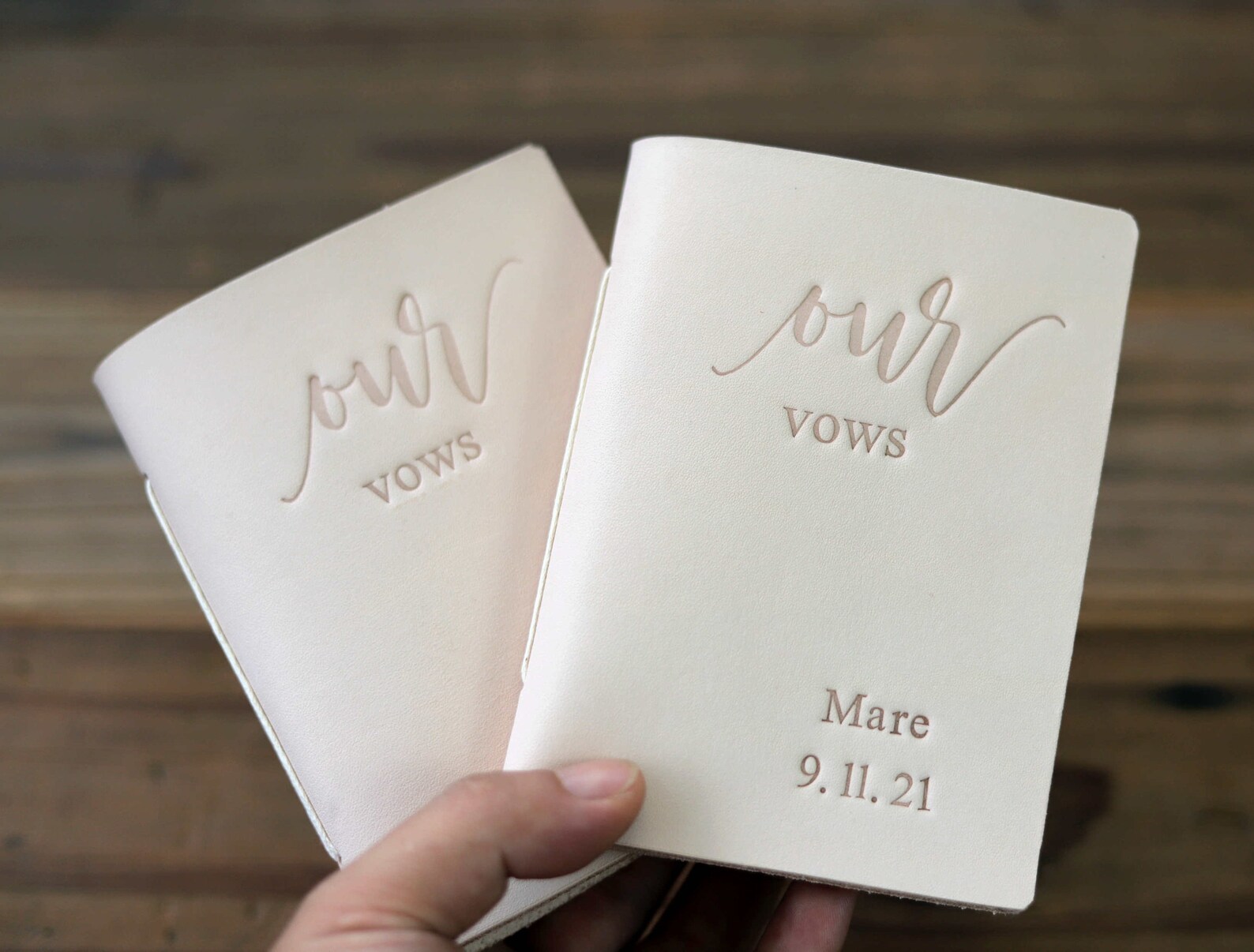 Personalized Vow books perfect for your wedding Leather Vows Etsy