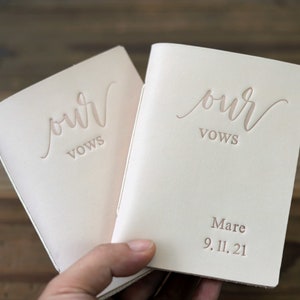 Personalized Leather Wedding Vows Book Our Vows Books Vow Books Set Of 2