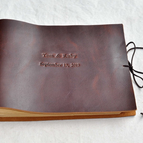 Wedding Guest Book, Leather Guest Book, Rustic Guest Book, Photo Guestbook, Leather Guestbook,Leather Photo Album, For Wedding