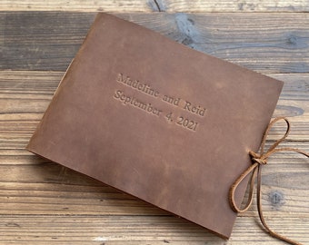 Álbum personalizado Álbum de fotos de cuero Regalo de álbum de recortes para ella y él
