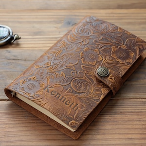 Personalised Notebook Travel Journal Genuine Leather Journal Customized Leather Gift