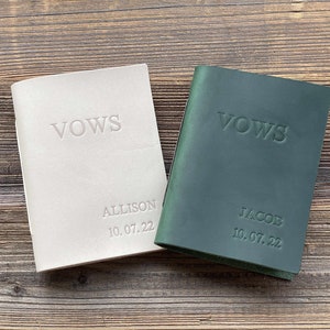 His and Her Vow Books, Leather Vows Book ,Custom Vows Booklet, Personalized Gift