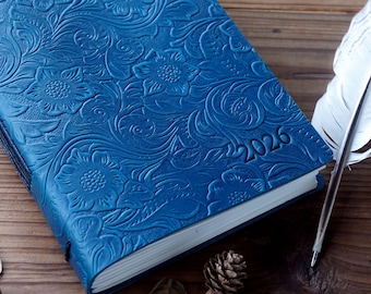 Handgjord läderjournal, personlig skissbok, mors dag, födelsedag, årsdagspresent
