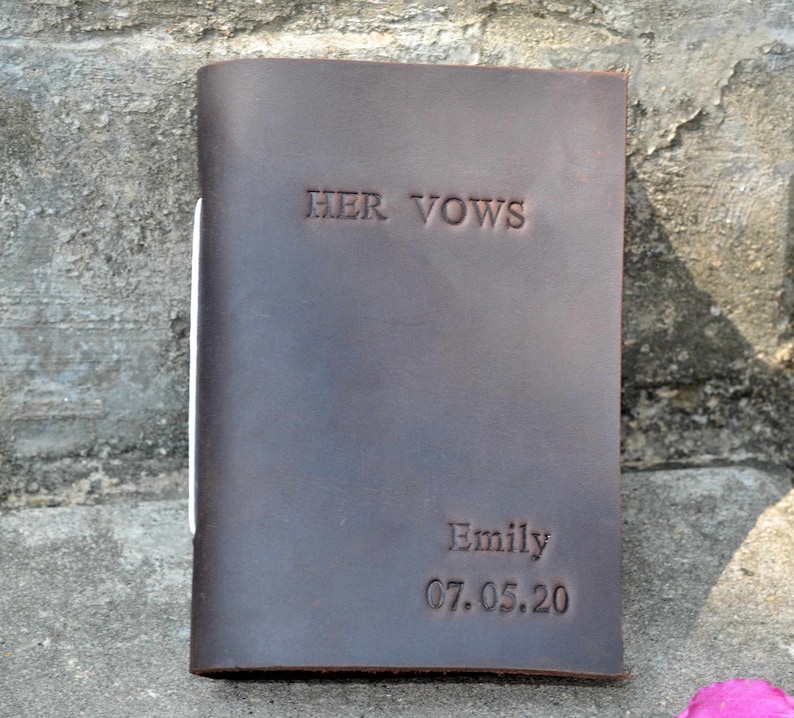 Wedding Vows Personalzied Rustic Vow Books Marriage Vow Books
