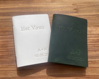 Votos de casamento, livros de votos para ele e para ela, livro de votos em couro, livreto de votos personalizado, presente de casamento personalizado