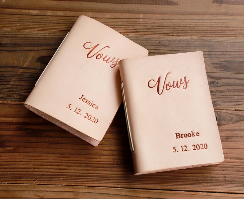 Pocket journal notebook Personalized Wedding Vow Book,HisHer Vows,Gift for couple