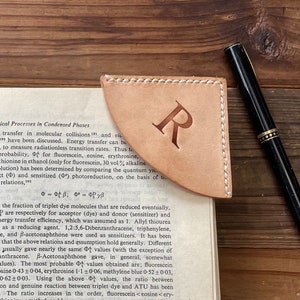 Personalised Initial Leather Corner Bookmark