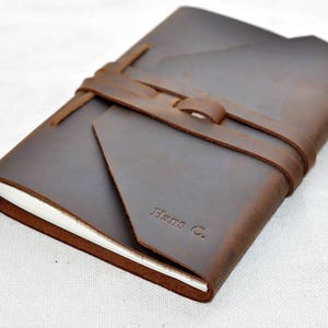 Personalized Leather Journal, Refillable Journal Notebook,  Genuine Leather Travel Journal, Rustic Leather Diary