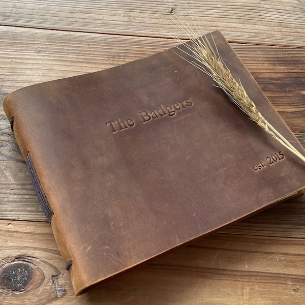 Leather Guest Book Etsy