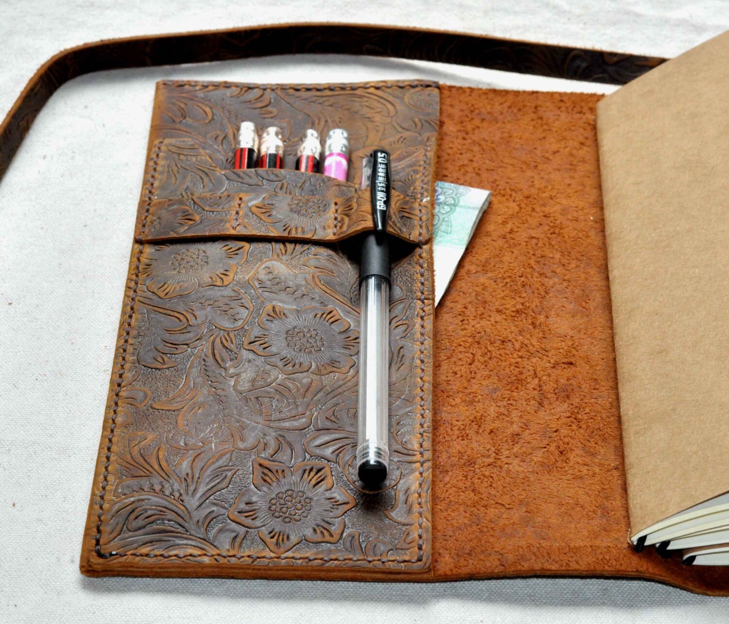 Refillable Personalized Leather Journal Notebook Gift Free Etsy