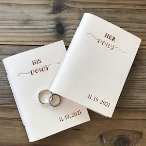Personalized  Wedding Vow Book,His & Her Vows Books ,Custom Vows Booklet,Wedding Keepsake