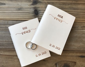 Personalized  Wedding Vow Book,His & Her Vows Books ,Custom Vows Booklet,Wedding Keepsake