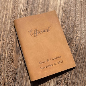 Custom Officiant Book ,Ceremony Book,Custom Marriage Commissioner Booklet,Wedding Officiant gift