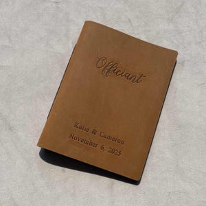 Personalized Wedding Officiant Book ,Ceremony Book,Officiant gift,Custom marriage commissioner booklet