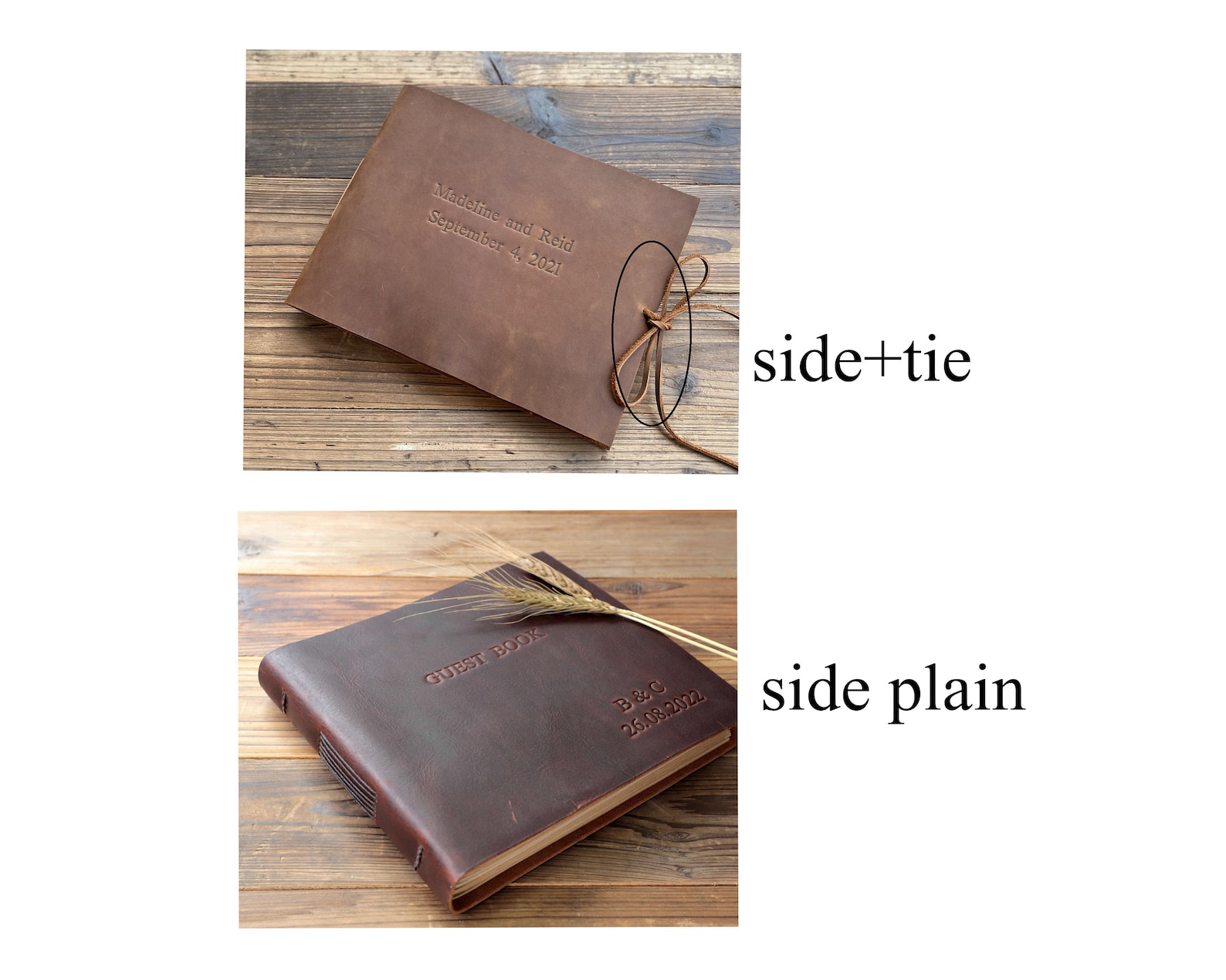 Personalized Photo Scrapbook Leather Guest Book Adventure Book Etsy