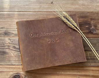 Álbum de aventuras personalizado Álbum de fotos de cuero Álbum de recortes