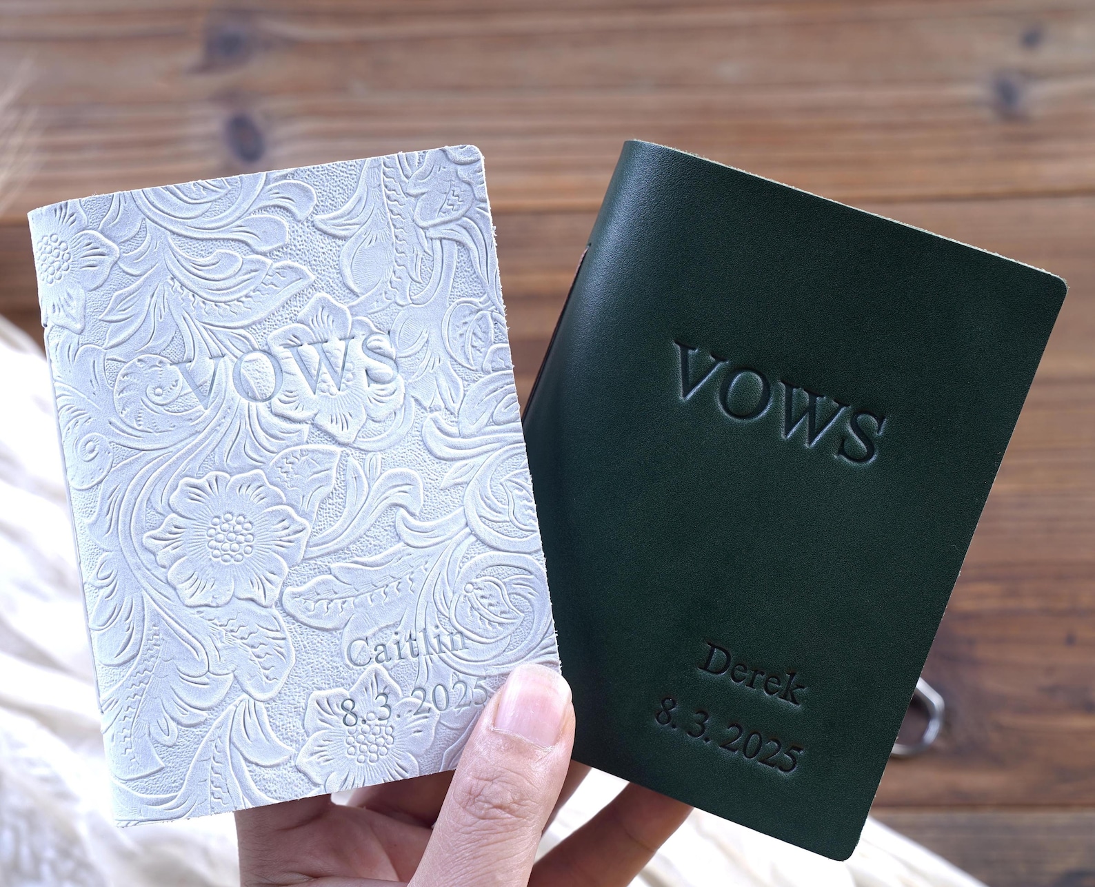 Vow Book- White Flower, 3.5” x 5” /one book