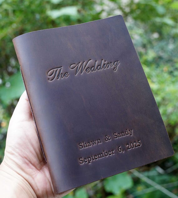 Personalized The Wedding Leather Book ,Wedding book, Officiant Book, Ceremony Book,Celebrant Book, Custom marriage commissioner booklet