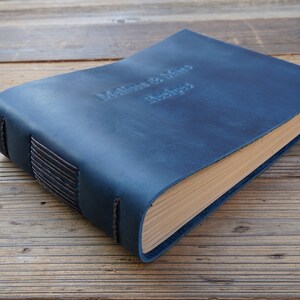 Gepersonaliseerde Bruiloft Gastenboek Lederen Plakboek Avonturenboek Jubileumcadeau