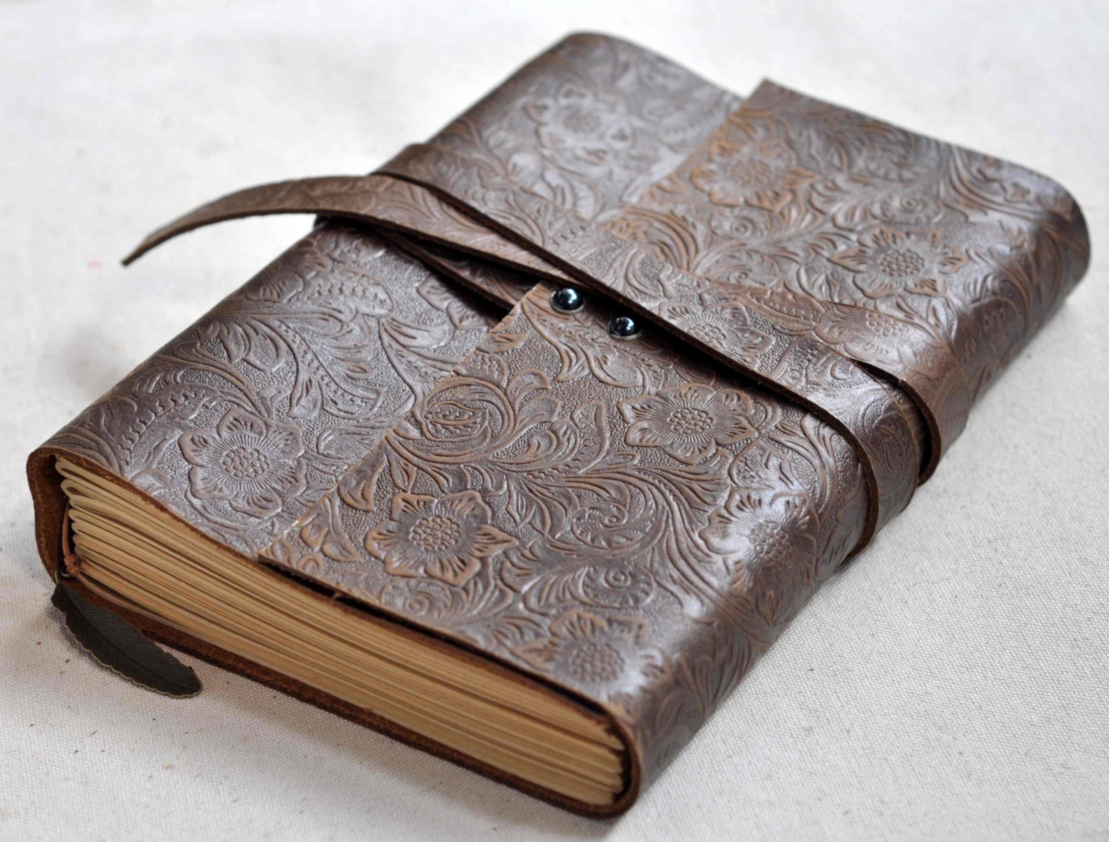 Custom Wedding Guest Book Vintage leather Wedding Guest Etsy