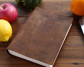 Personalisiertes Rezeptbuch, Personalisiertes Rezeptbuch, Personalisierte Kochbücher, Personalisiertes Journal, Leder Notizbuch