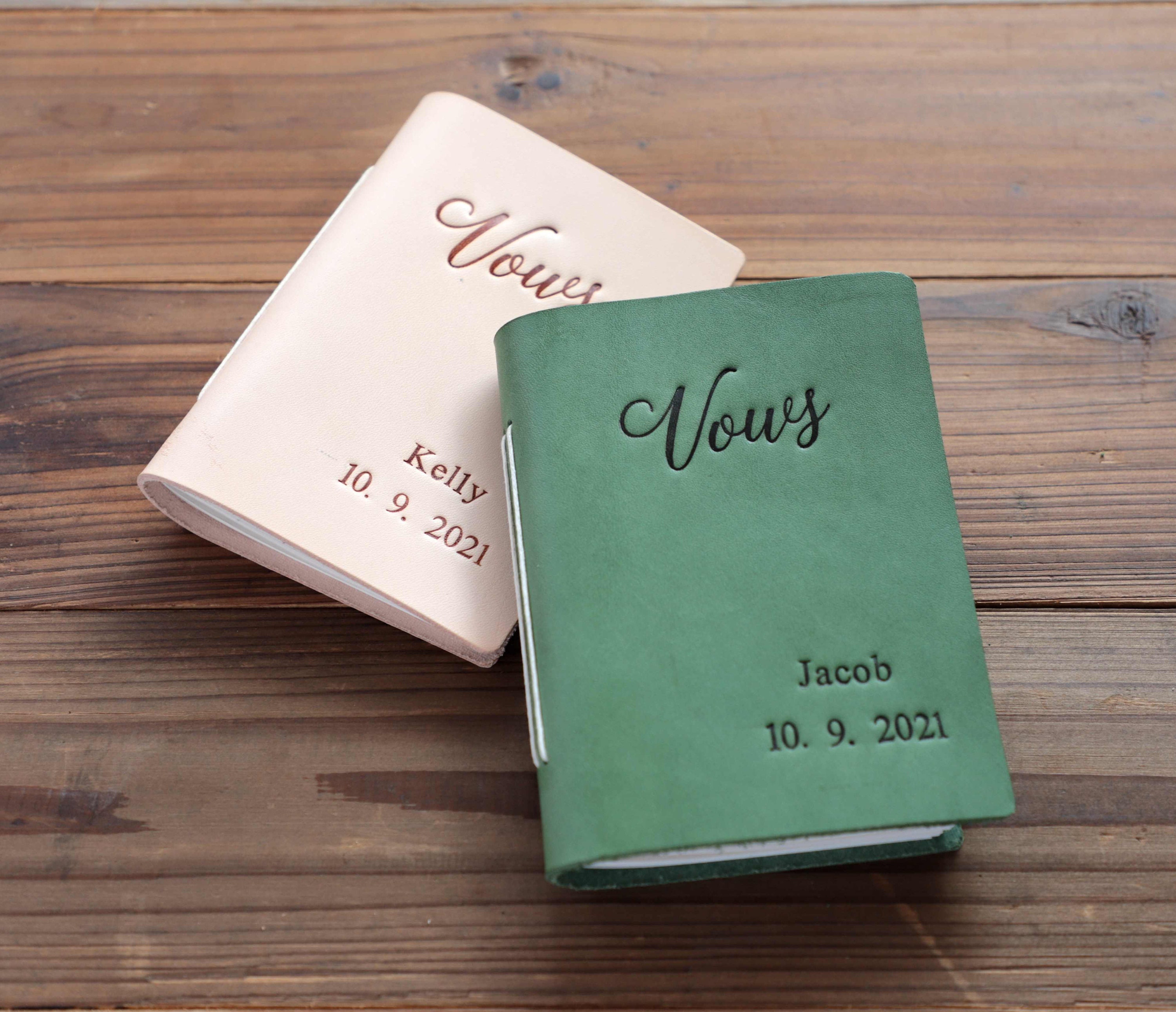 Personalized Vow Book Set His and Hers Vow Books Wedding Etsy