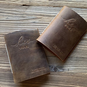 Custom Wedding Vows Books,His and Her Vows Book,Vows Booklet, Vows Books Set of 2