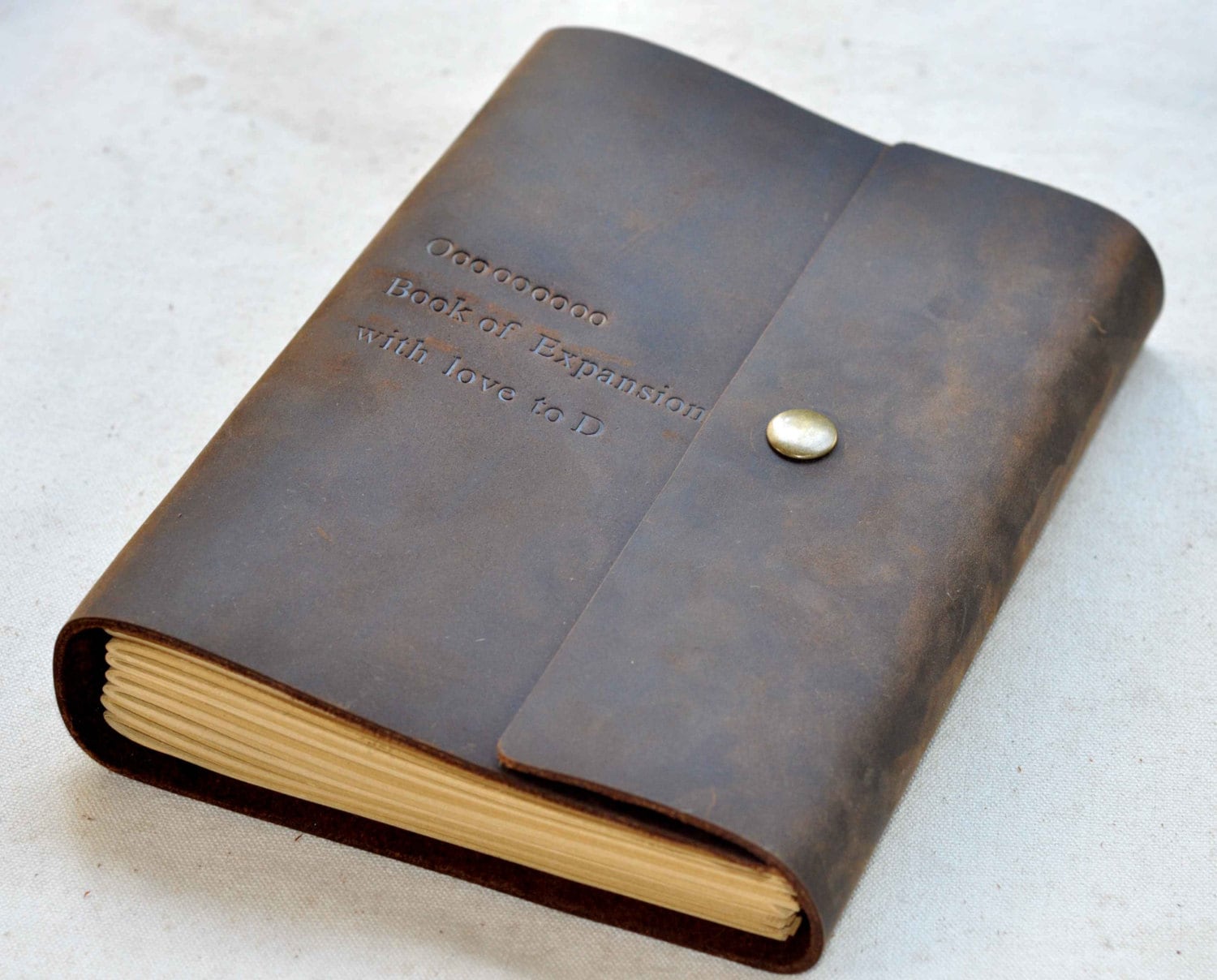 Personalized Leather Journal Notebook Rustic Black Brown Etsy