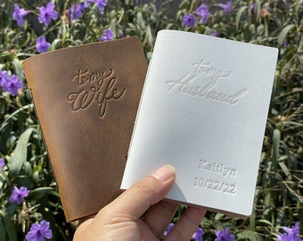 Wedding Vows Book ,Leather Vows Books Vows Booklet ,To my wife ,to my husband Vows