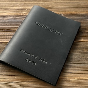 Personalized Wedding Officiant Book ,Officiant gift,Custom marriage commissioner booklet