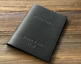 Personalized Wedding Officiant Book ,Officiant gift,Custom marriage commissioner booklet