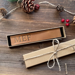 Personalized Bookmark,Custom Leather Bookmark, Initial Bookmark