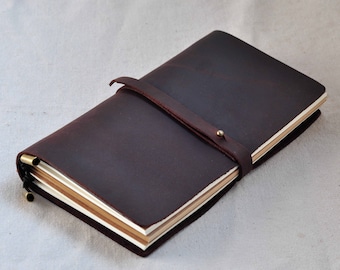Leather Journal ,Travel  Journal ,A5 Journal Notebook