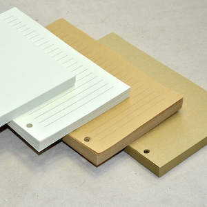 Add  papers: Blank kraft paper/Lined kraft paper / Lined white paper/Blank white paper