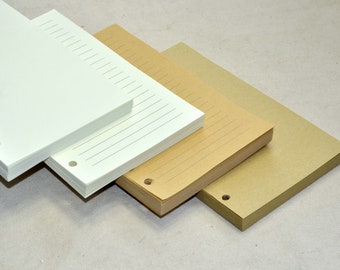 Lägg till papper: Blankt kraftpapper/Linjerat kraftpapper/Linjerat vitt papper/Blankt vitt papper