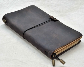 Personalized refillable leather journal notebook Handmade Vintage journal