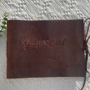 Rustic Guest Book,Wedding Guest Book, Leather Guestbook,Wedding Photo Album, Wedding Reception Guestbook,Gift for Bride and Groom