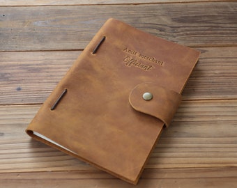Refillable  Personalized Journal Leather Journal Notebook or Sketchbook Rustic  Brown Journal  Sketchbook Notebook
