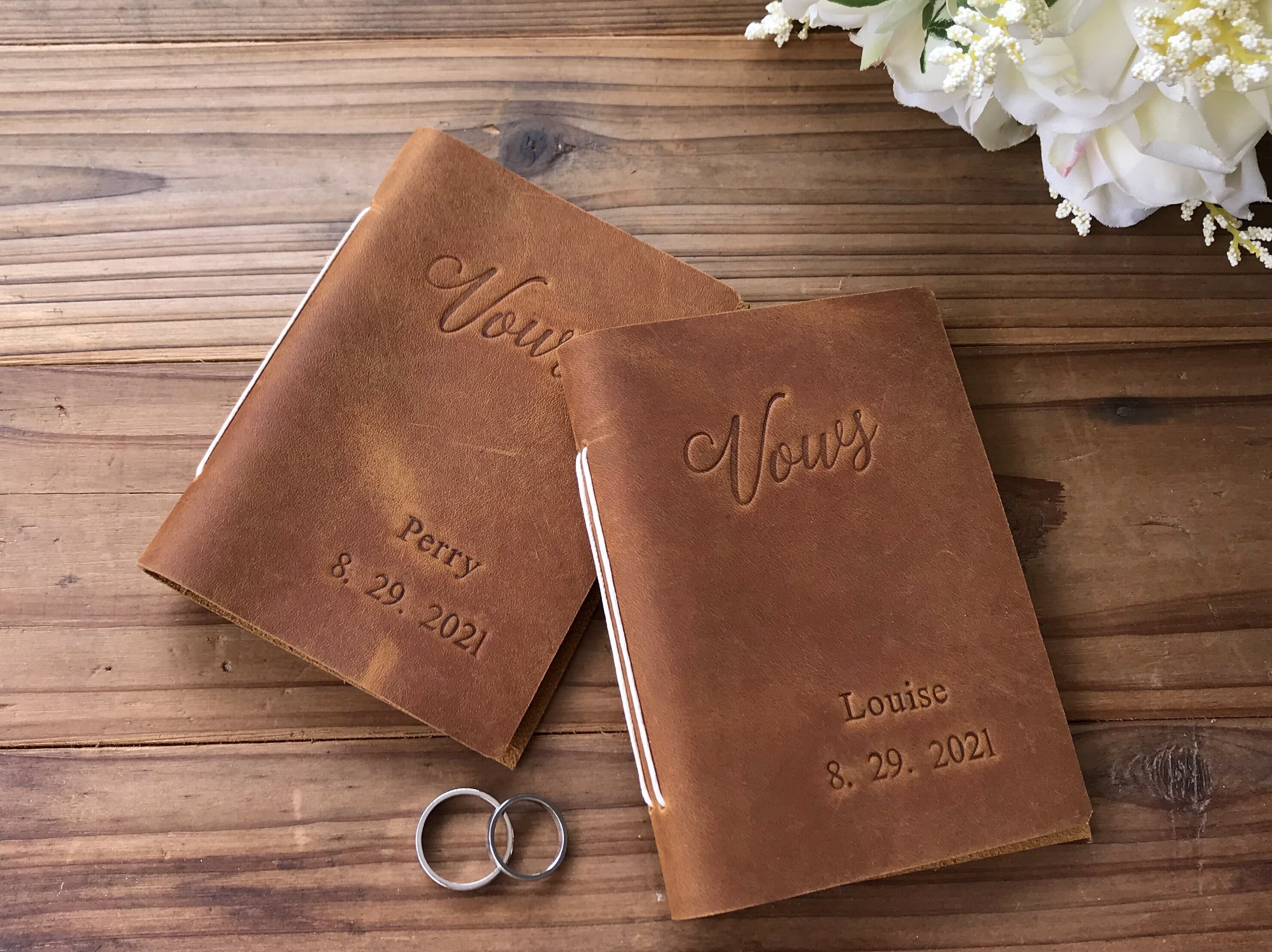 Personalized Leather Vows BookWedding Vow BooksVows Books Etsy