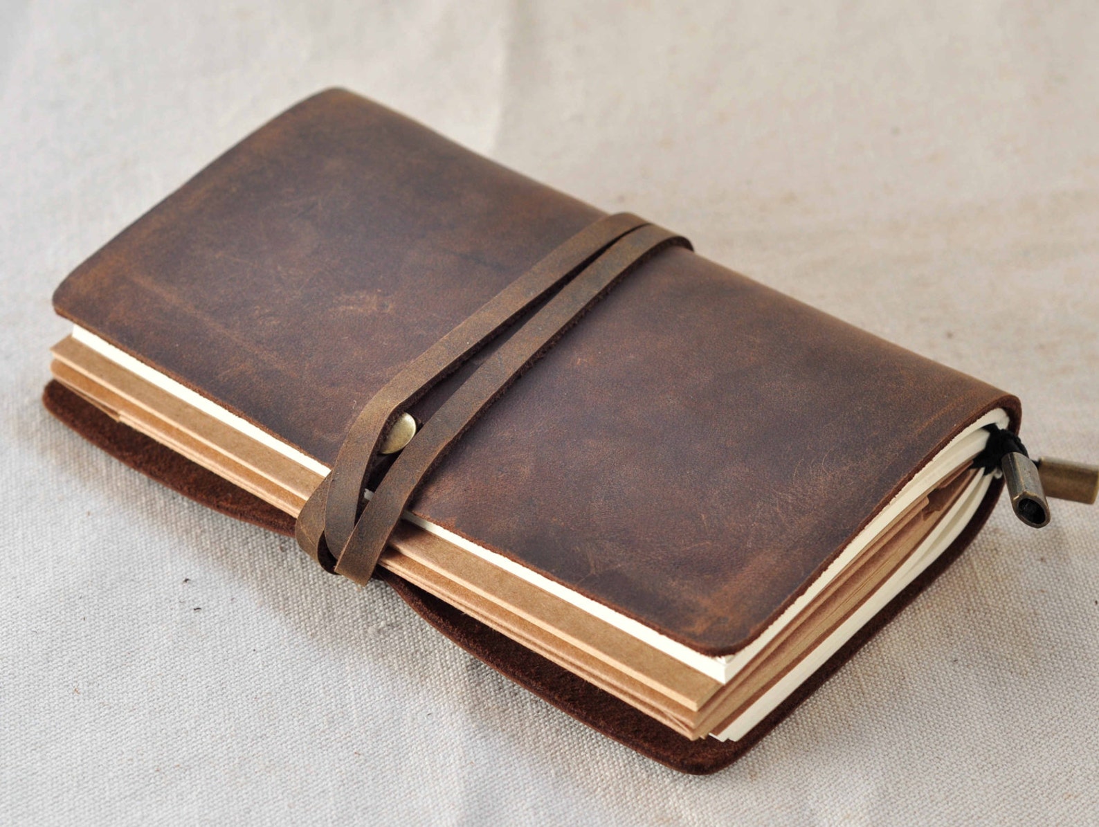 Handmade Leather Traveler's Notebook Journal Travel Diary Etsy