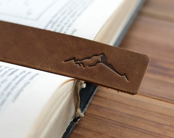 Personalized Bookmark,Custom Leather Bookmark, Initial Bookmark