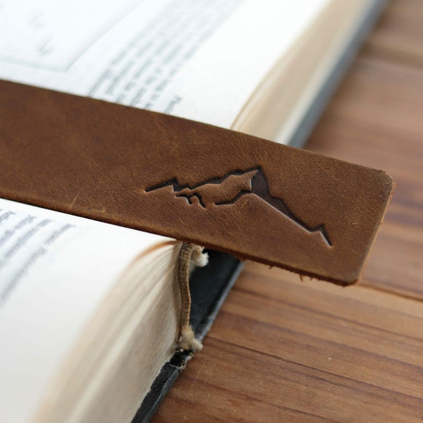 Personalized Bookmark,Custom Leather Bookmark, Initial Bookmark