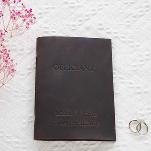 Personalized Wedding Vows Books.Wedding Officiant Book ,Officiant Gift,Custom Marriage Commissioner Booklet,Ceremony Book.Weddking Booklet