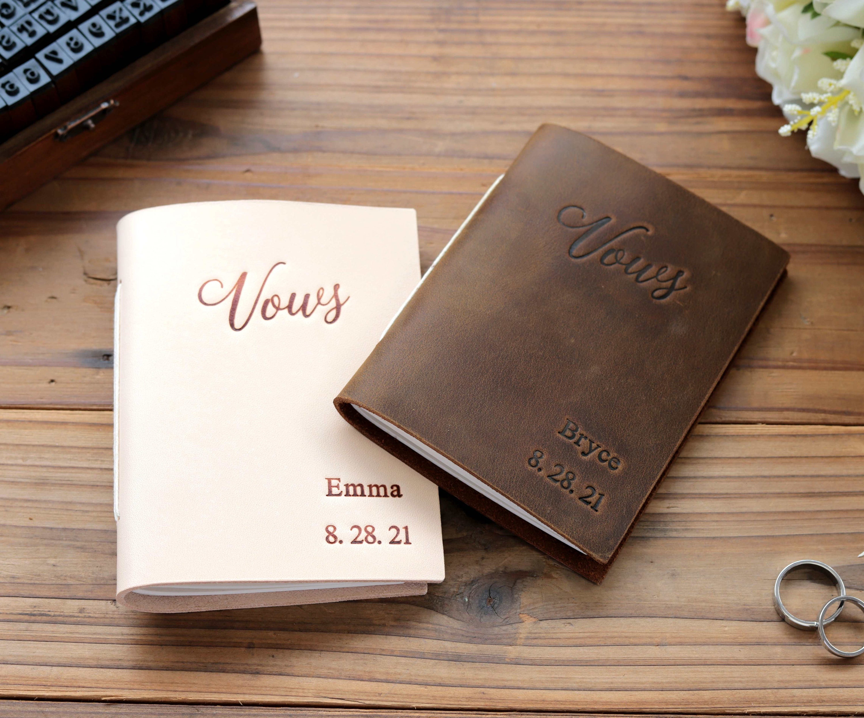 Personalized Vows Book Leather Wedding Vows Book Vow Books Set Etsy UK