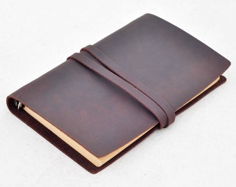 Personalized Leather Journal ,  Refillable Sketchbook,Working diary/Notebook ,Gifts for him, Free Initials