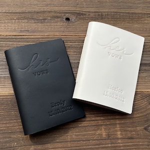 Personalized Leather Wedding Vows Book Vow Books Set Of 2