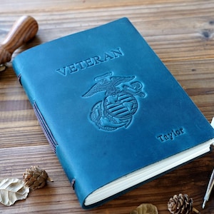Personalized leather Journal for VETERAN, Veteran Appreciation Gift, Veteran Christmas Gift, Custom Veteran Thank You Gift, Military Journal