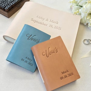 Personalized Vows Book  His and Hers Vows Books  Wedding Keepsake Wedding Gift