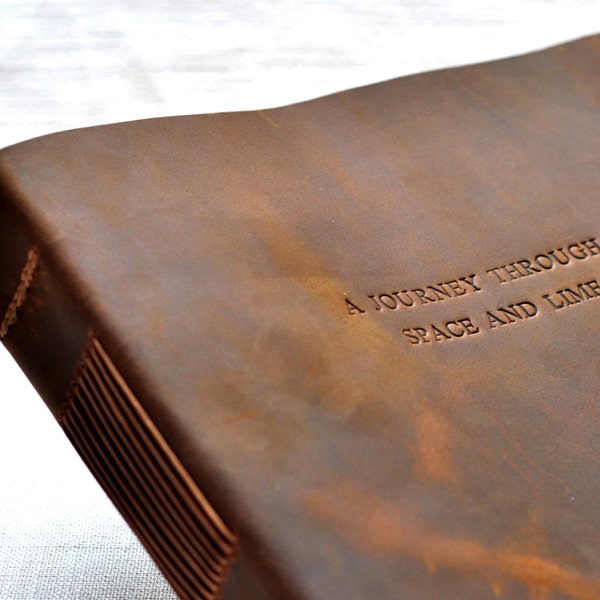 Retro style Guest Book,  Rustic Leather Guest Book ,Wedding Guestbook,Reception guest book