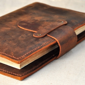Handmade Leather Book cover,Unique office supplies, Book slipcover,Book Jacket,bag for students, A5/A6 or Custon other size (Free stamp)